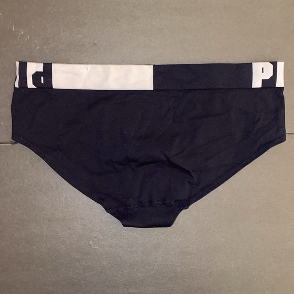 PINK Victoria’s Secret Large Black Seamless Logo Cheekster Panty - Picture 3 of 5